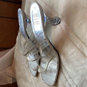 Mootsies Tootsies size 8 Clear Strappy Heals